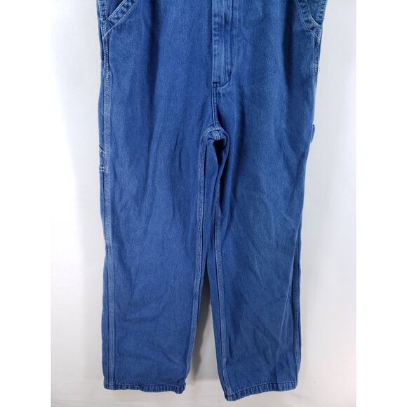 Liberty Mens Denim Bib Overalls 34x30 Cotton Medium Wash - Picture 5 of 9